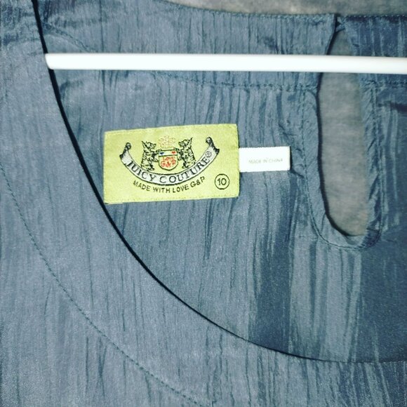 Vintage Juicy Couture Womens Gray Silk Dress Elegant‎ Retro Y2K romantic - Picture 2 of 13